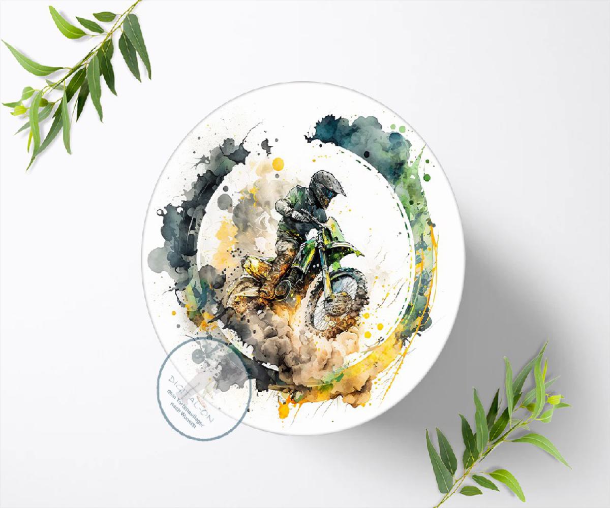 Motorkross Tortenaufleger , Ø 20cm, 1318z